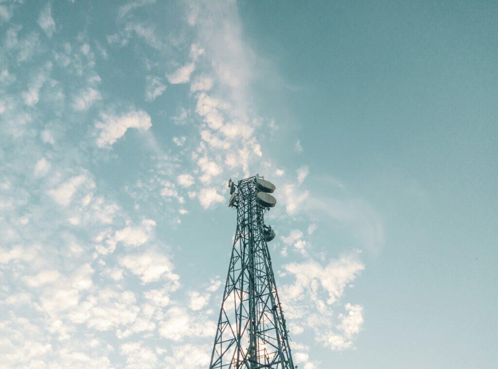 Cell tower infrastructure for wireless communication.