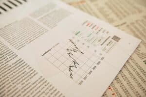 Financial report with stock chart and data for Digerati Technologies.