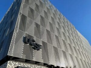 Modern U.S. Securities and Exchange Commission building with unique facade design.